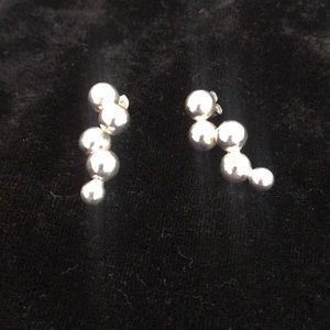 Sterling Silver Ball Drop Earrings